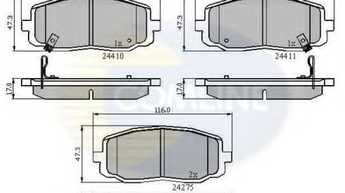 Set placute frana,frana disc KIA PICANTO (BA) (2004 - 2011) COMLINE CBP31319 piesa NOUA