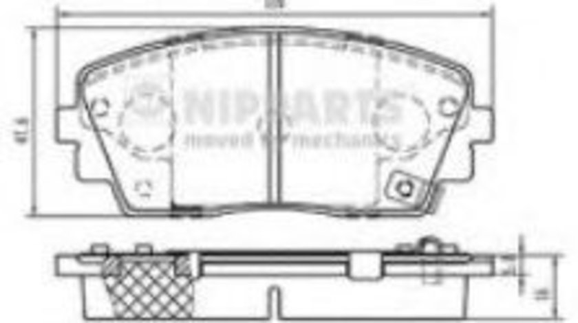 Set placute frana,frana disc KIA PICANTO (TA) (2011 - 2016) NIPPARTS N3600332 piesa NOUA