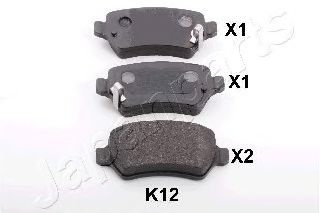 Set placute frana,frana disc KIA PRO CEED (JD) (2013 - 2016) JAPANPARTS PP-K12AF piesa NOUA