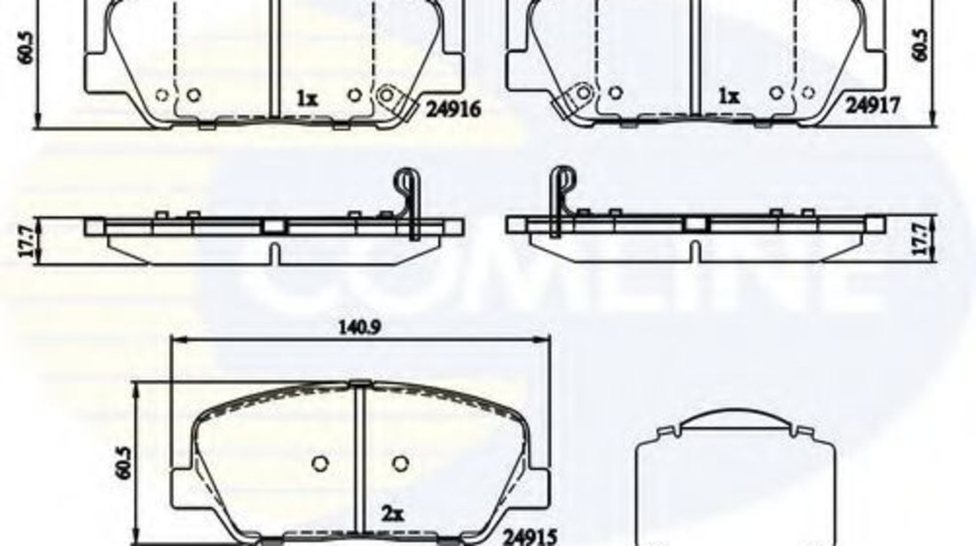 Set placute frana,frana disc KIA PRO CEED (JD) (2013 - 2016) COMLINE CBP32259 piesa NOUA