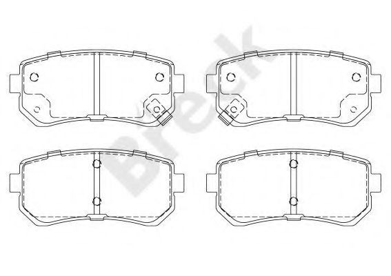 Set placute frana,frana disc KIA RIO II (JB) (2005 - 2016) Break 24320 00 704 10 piesa NOUA