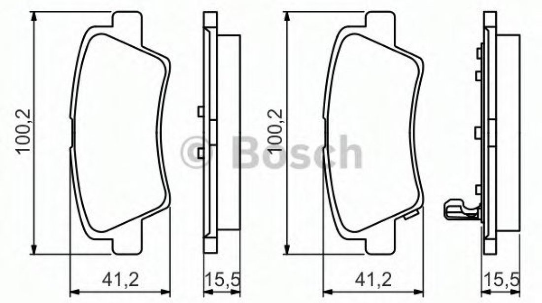 Set placute frana,frana disc KIA RIO III limuzina (UB) (2010 - 2016) BOSCH 0 986 494 557 piesa NOUA