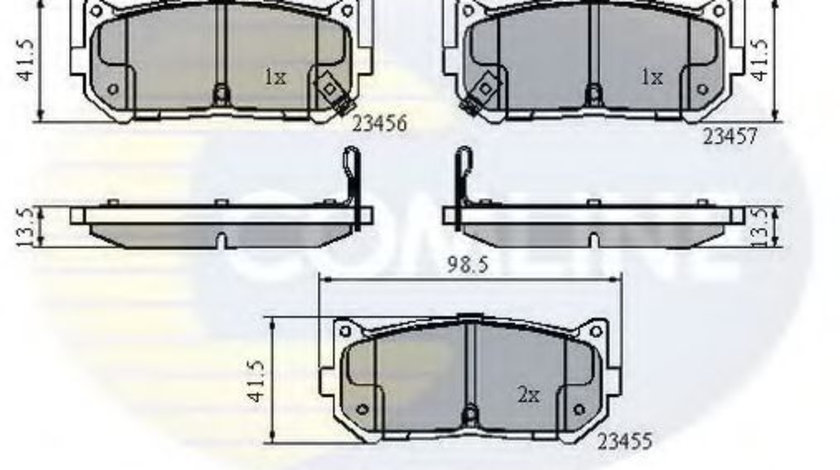 Set placute frana,frana disc KIA SHUMA II (FB) (2001 - 2004) COMLINE CBP3906 piesa NOUA