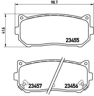 Set placute frana,frana disc KIA SHUMA II (FB) (2001 - 2004) BREMBO P 30 008 piesa NOUA