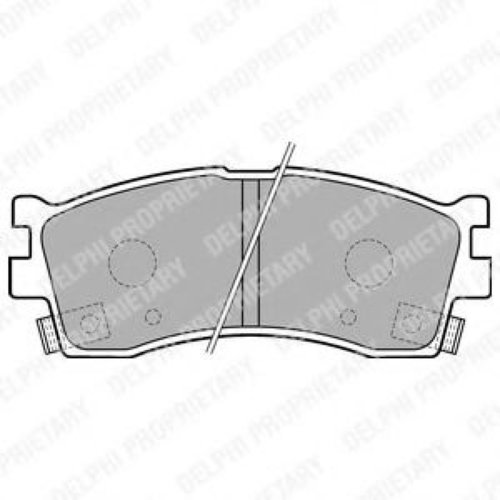 Set placute frana,frana disc KIA SHUMA II limuzina (FB) (2001 - 2004) DELPHI LP1702 piesa NOUA