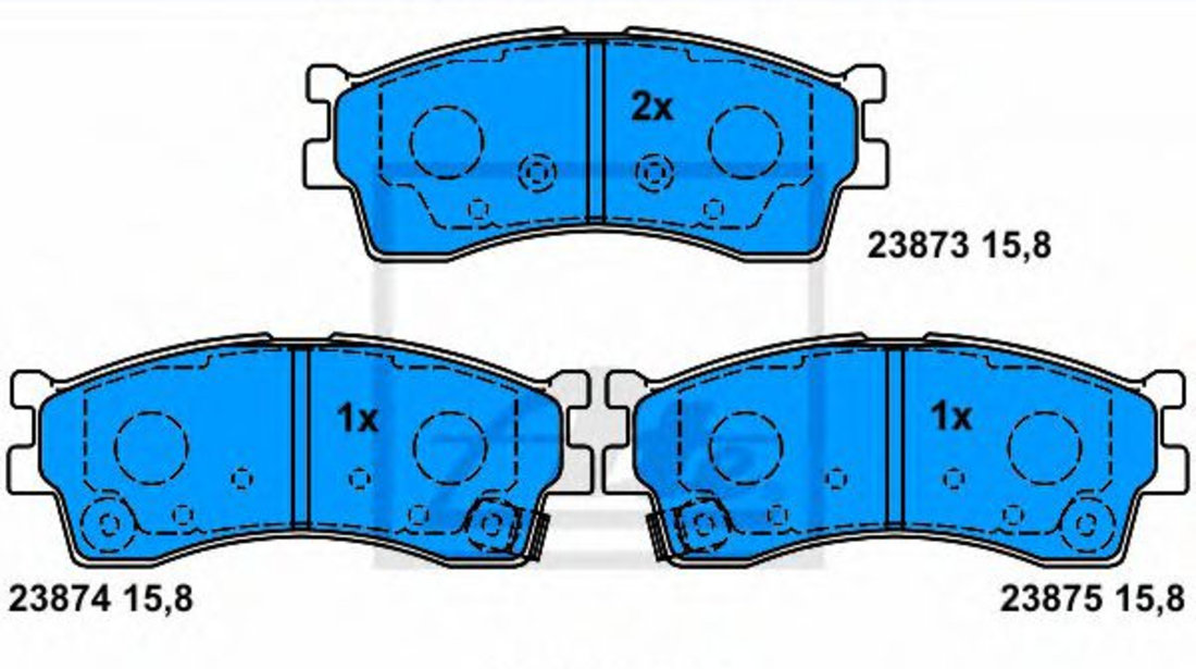 Set placute frana,frana disc KIA SHUMA II limuzina (FB) (2001 - 2004) ATE 13.0460-5868.2 piesa NOUA