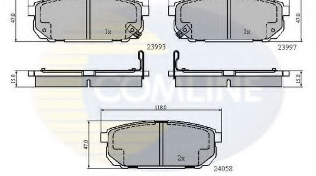 Set placute frana,frana disc KIA SORENTO I (JC) (2002 - 2009) COMLINE CBP31288 piesa NOUA