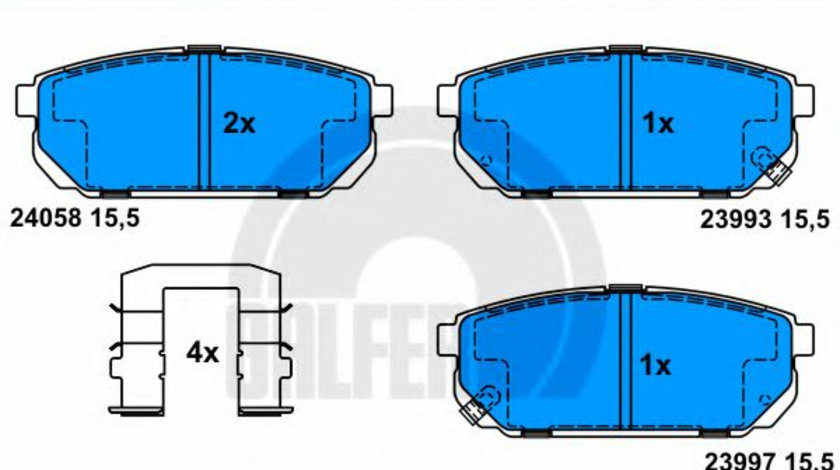 Set placute frana,frana disc KIA SORENTO I (JC) (2002 - 2009) GALFER B1.G120-1025.2 piesa NOUA