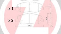 Set placute frana,frana disc KIA SORENTO II (XM) (...