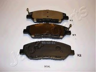 Set placute frana,frana disc KIA SORENTO II (XM) (2009 - 2015) JAPANPARTS PA-H14AF piesa NOUA