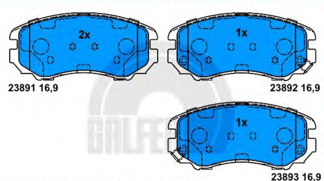 Set placute frana,frana disc KIA SPORTAGE (JE, KM) (2004 - 2016) GALFER B1.G102-1417.2 piesa NOUA