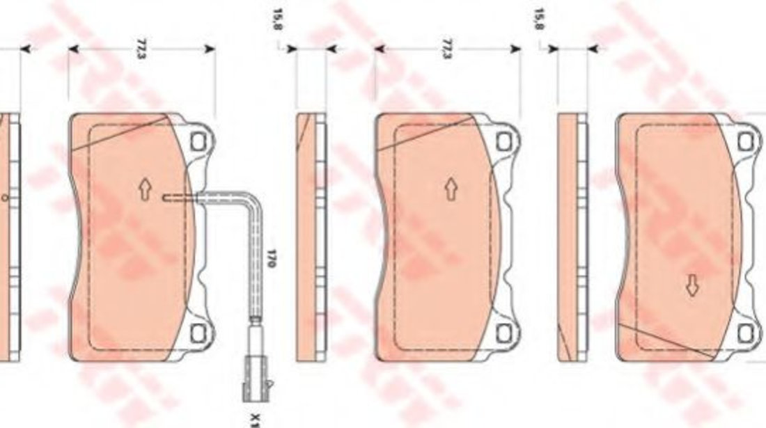 Set placute frana,frana disc LANCIA DELTA III (844) (2008 - 2014) TRW GDB1871 piesa NOUA