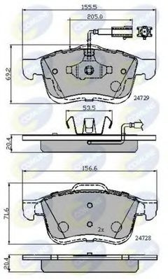 Set placute frana,frana disc LANCIA DELTA III (844) (2008 - 2014) COMLINE CBP12032 piesa NOUA