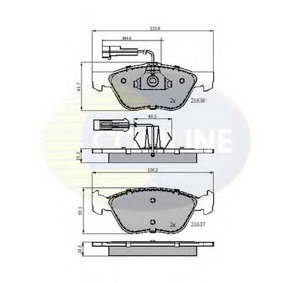 Set placute frana,frana disc LANCIA LYBRA (839AX) (1999 - 2005) COMLINE CBP1897 piesa NOUA