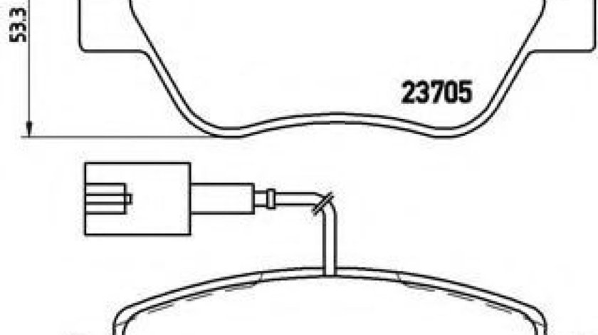 Set placute frana,frana disc LANCIA MUSA (350) (2004 - 2012) BREMBO P 23 085 piesa NOUA