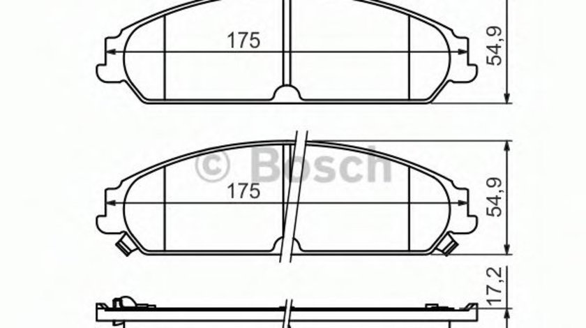 Set placute frana,frana disc LANCIA THEMA (LX) (2011 - 2016) BOSCH 0 986 494 483 piesa NOUA