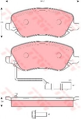 Set placute frana,frana disc LANCIA THESIS (841AX) (2002 - 2009) TRW GDB1489 piesa NOUA