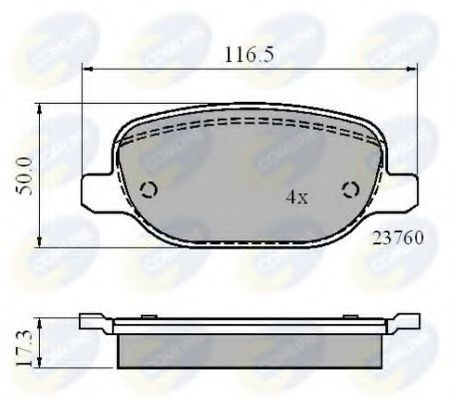 Set placute frana,frana disc LANCIA THESIS (841AX) (2002 - 2009) COMLINE CBP01769 piesa NOUA