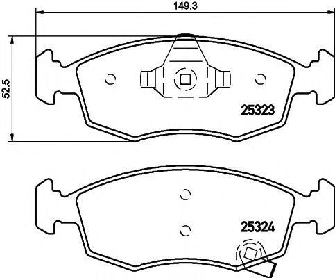 Set placute frana,frana disc LANCIA YPSILON (312, 846) (2011 - 2016) TEXTAR 2532301 piesa NOUA