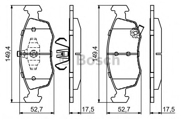 Set placute frana,frana disc LANCIA YPSILON (312, 846) (2011 - 2016) BOSCH 0 986 494 687 piesa NOUA