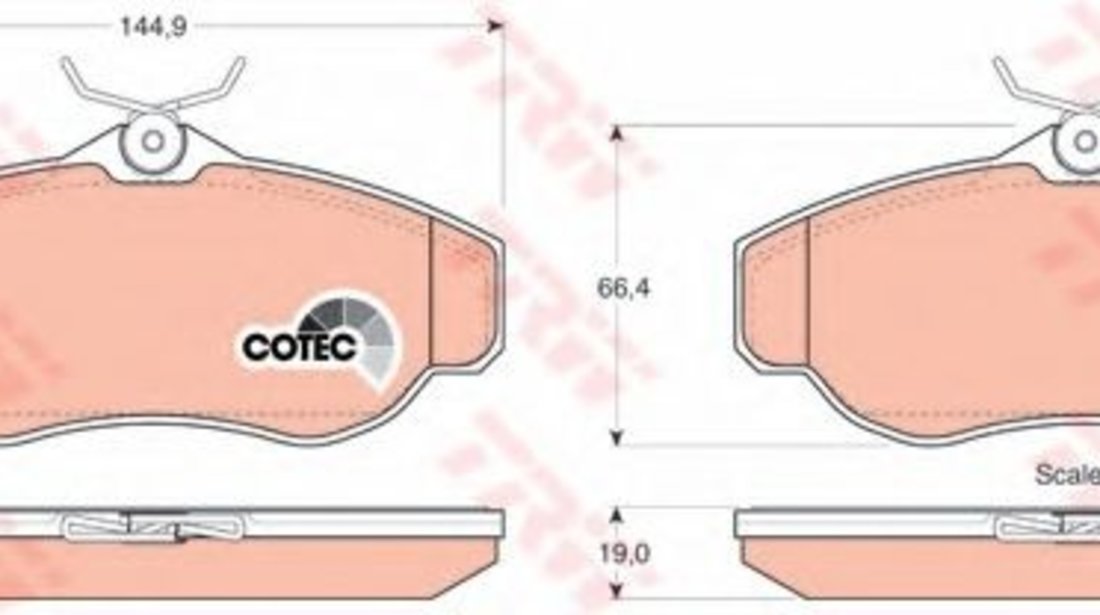 Set placute frana,frana disc LAND ROVER DISCOVERY II (LJ, LT) (1998 - 2004) TRW GDB1156 piesa NOUA