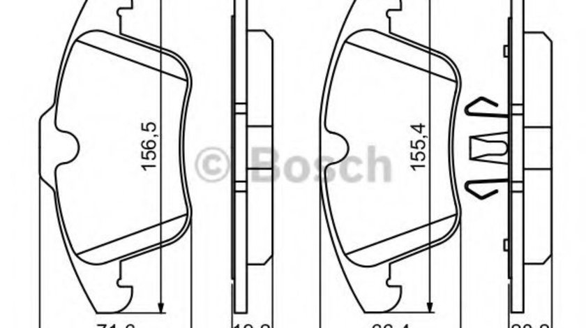 Set placute frana,frana disc LAND ROVER RANGE ROVER EVOQUE (LV) (2011 - 2016) BOSCH 0 986 494 246 piesa NOUA