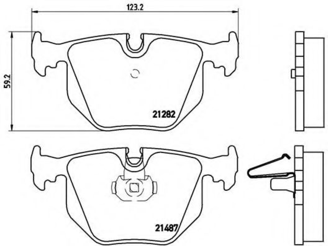 Set placute frana,frana disc LAND ROVER RANGE ROVER III (LM) (2002 - 2012) BREMBO P 06 020 piesa NOUA