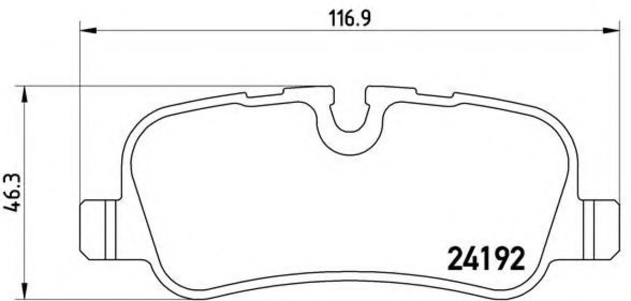 Set placute frana,frana disc LAND ROVER RANGE ROVER III (LM) (2002 - 2012) BREMBO P 44 013 piesa NOUA