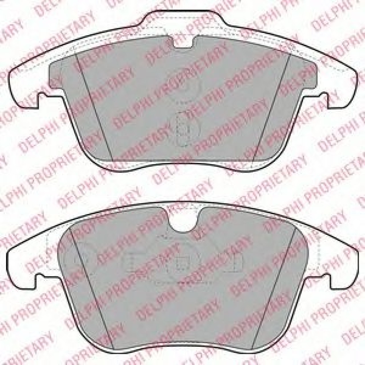 Set placute frana,frana disc LAND ROVER RANGE ROVER EVOQUE (LV) (2011 - 2016) DELPHI LP1967 piesa NOUA