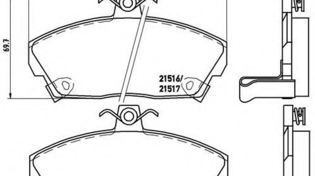 Set placute frana,frana disc LAND ROVER FREELANDER Soft Top (LN) (1998 - 2006) BREMBO P 28 020 piesa NOUA