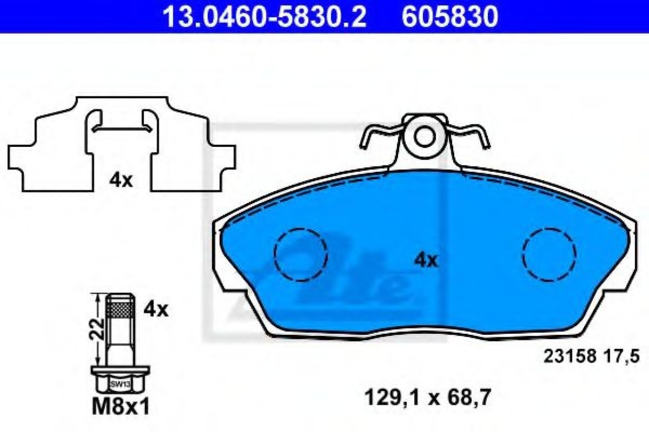 Set placute frana,frana disc LAND ROVER FREELANDER Soft Top (LN) (1998 - 2006) ATE 13.0460-5830.2 piesa NOUA