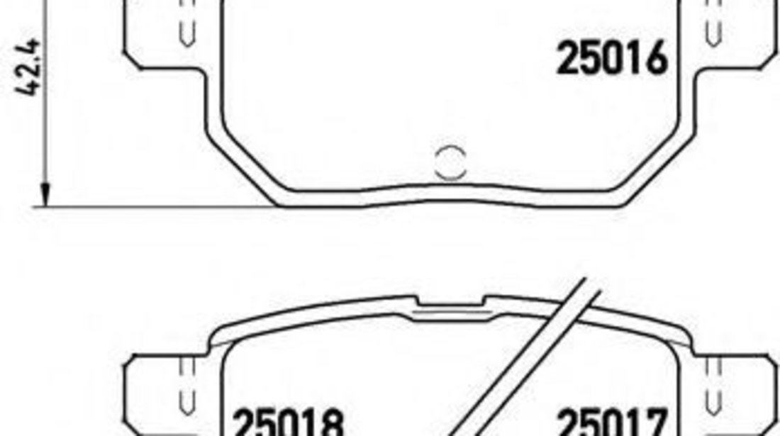 Set placute frana,frana disc LEXUS CT (ZWA1) (2010 - 2016) BREMBO P 83 133 piesa NOUA