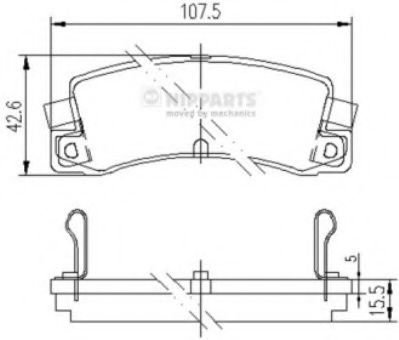 Set placute frana,frana disc LEXUS ES (VCV10_, F1, VZV21_, F2) (1989 - 1997) NIPPARTS J3612008 piesa...