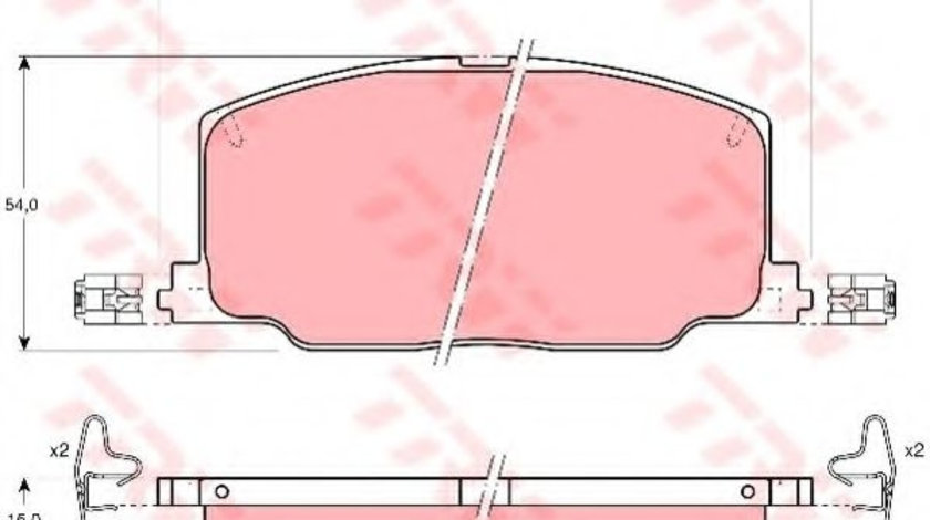 Set placute frana,frana disc LEXUS ES (VCV10_, F1, VZV21_, F2) (1989 - 1997) TRW GDB798 piesa NOUA