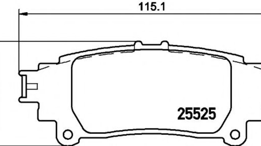 Set placute frana,frana disc LEXUS GS (GRL1, GWL1) (2011 - 2016) TEXTAR 2552501 piesa NOUA