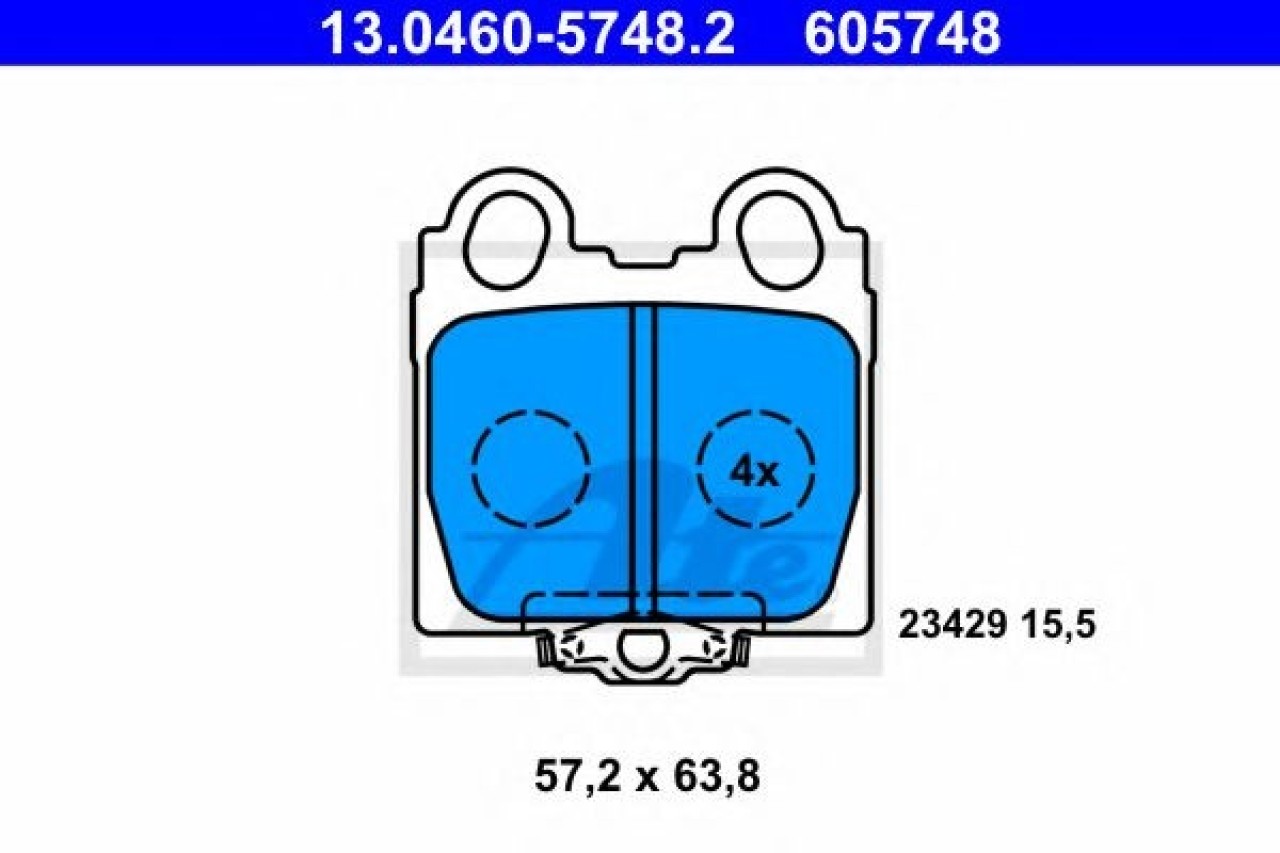 Set placute frana,frana disc LEXUS IS I (JCE1, GXE1) (1999 - 2005) ATE 13.0460-5748.2 piesa NOUA