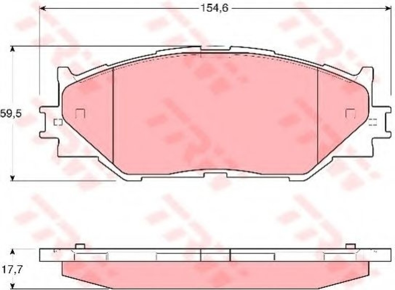 Set placute frana,frana disc LEXUS IS III (GSE3, AVE3) (2013 - 2016) TRW GDB3410 piesa NOUA