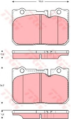 Set placute frana,frana disc LEXUS LS (UCF20) (1994 - 2000) TRW GDB3226 piesa NOUA