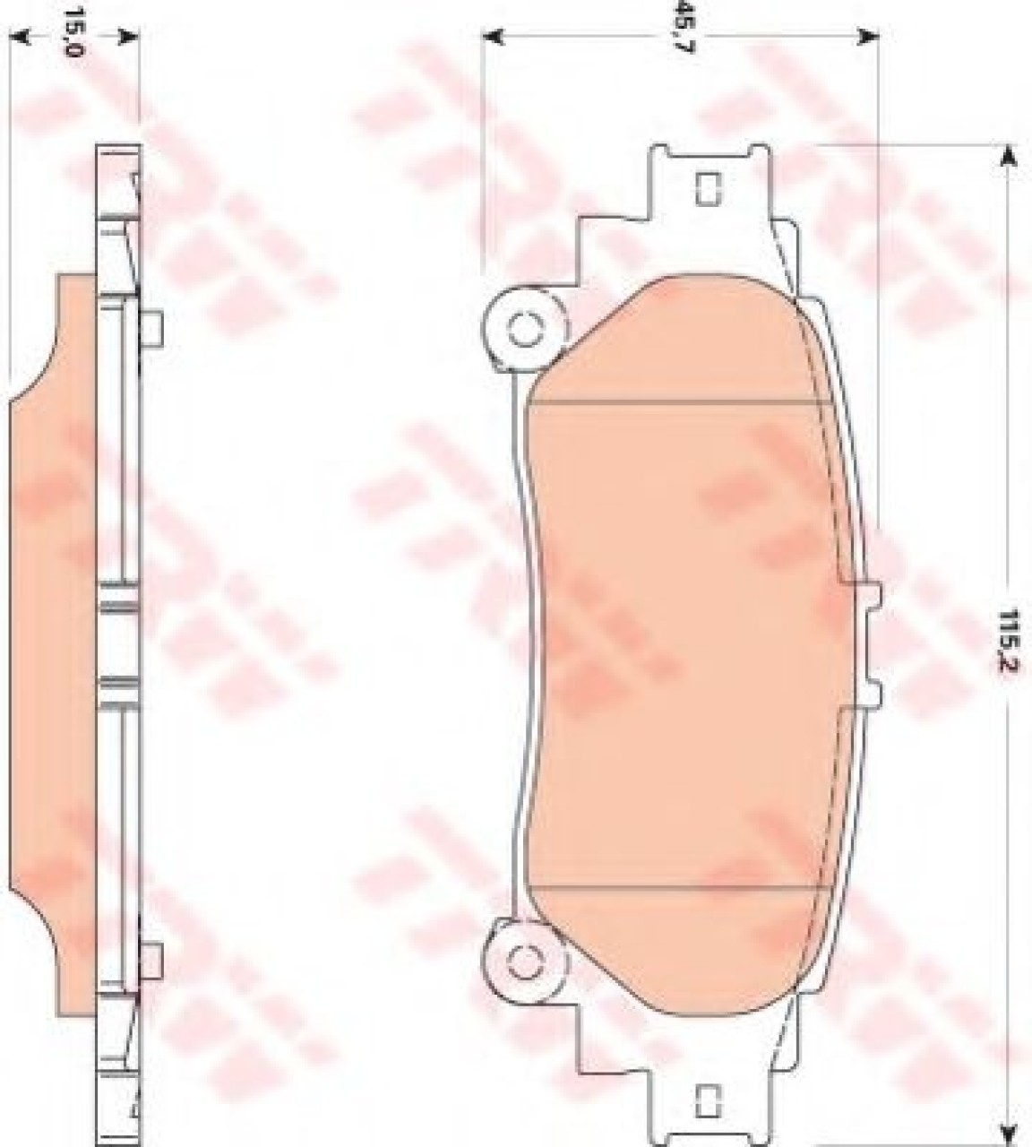 Set placute frana,frana disc LEXUS RX (GGL1, GYL1, AGL1) (2008 - 2015) TRW GDB3497 piesa NOUA