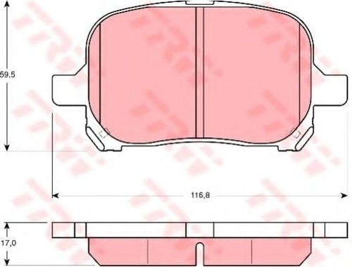 Set placute frana,frana disc LEXUS RX (MCU15) (2000 - 2003) TRW GDB3152 piesa NOUA