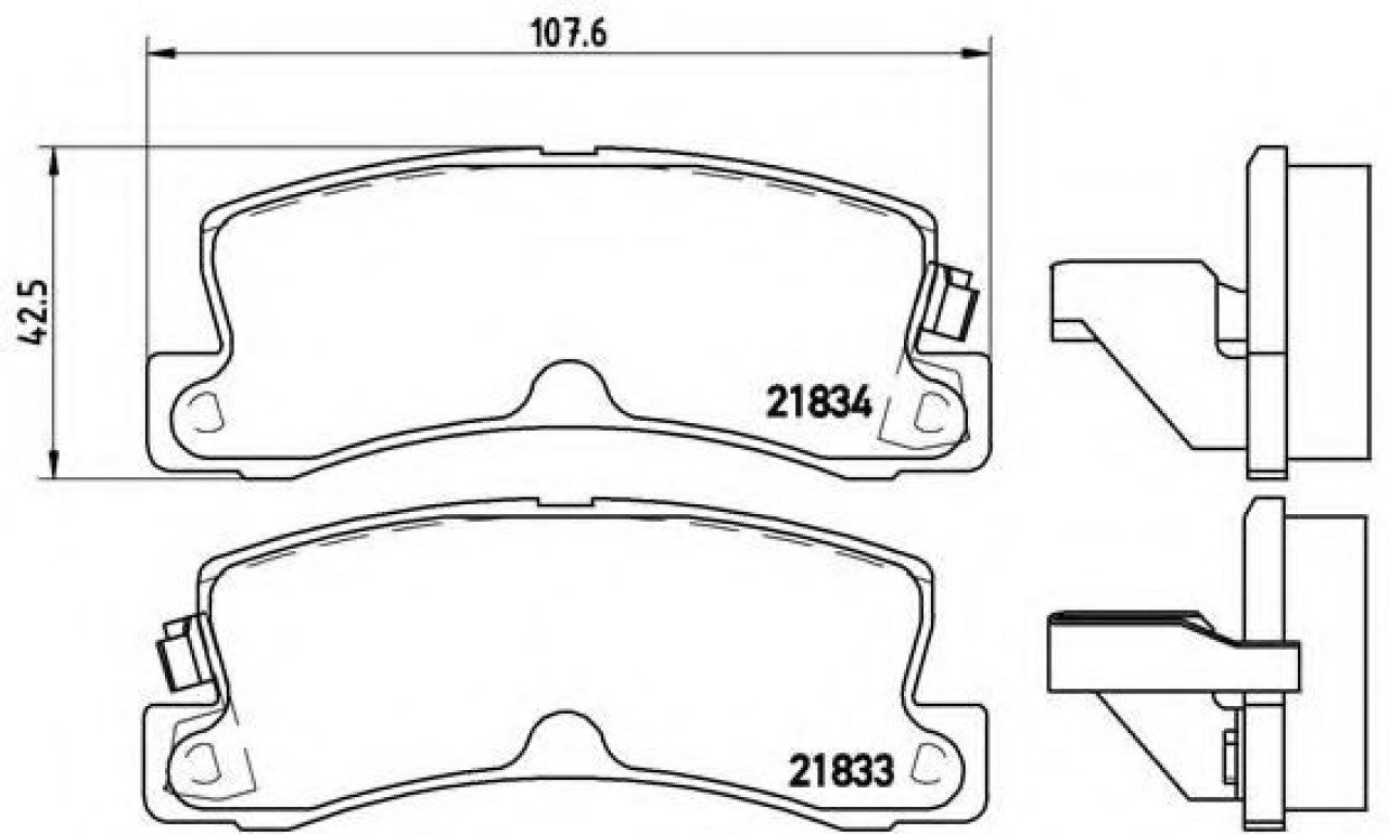 Set placute frana,frana disc LEXUS RX (MCU15) (2000 - 2003) BREMBO P 83 015 piesa NOUA