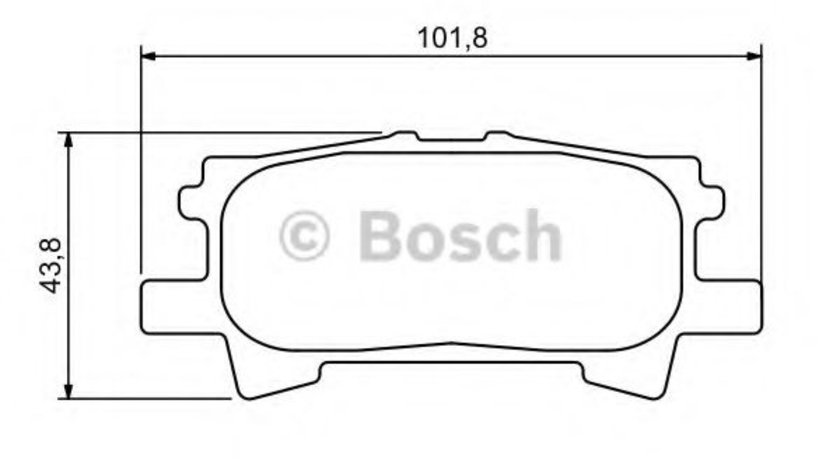 Set placute frana,frana disc LEXUS RX (MHU3, GSU3, MCU3) (2003 - 2008) BOSCH 0 986 494 224 piesa NOUA