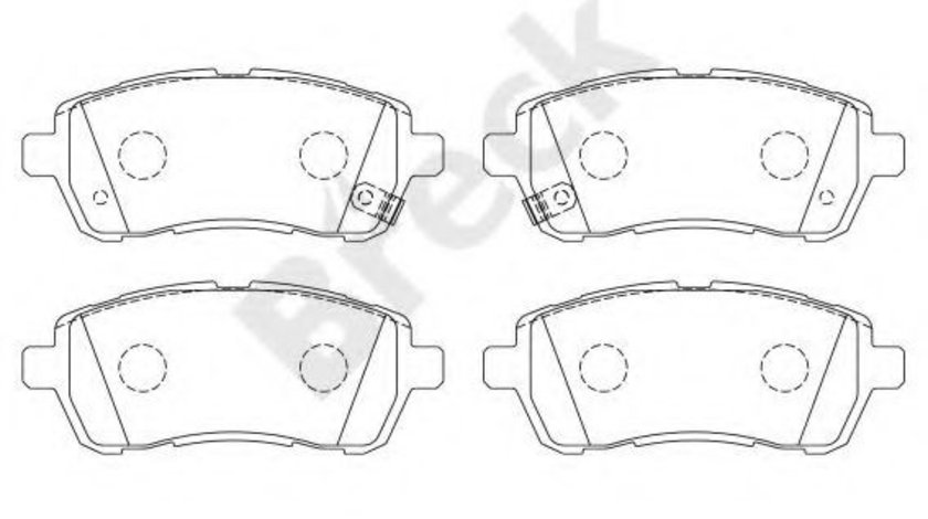 Set placute frana,frana disc MAZDA 2 (DE) (2007 - 2015) Break 24283 00 702 10 piesa NOUA