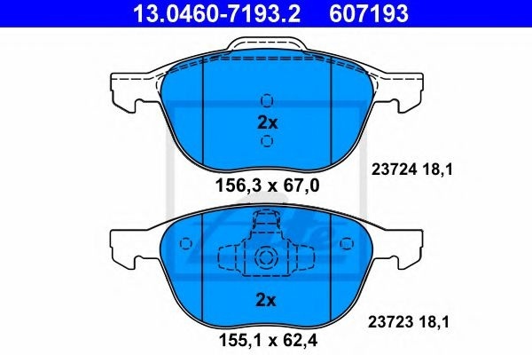 Set placute frana,frana disc MAZDA 3 (BK) (2003 - 2009) ATE 13.0460-7193.2 piesa NOUA