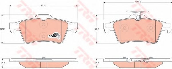 Set placute frana,frana disc MAZDA 3 (BK) (2003 - 2009) TRW GDB1621 piesa NOUA