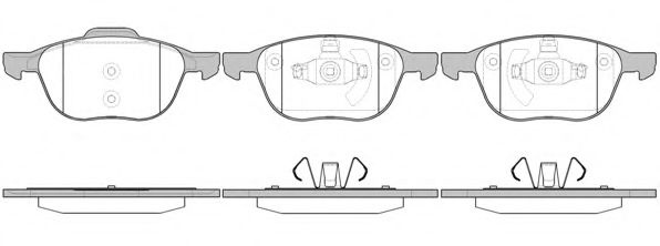 Set placute frana,frana disc MAZDA 3 Limuzina (BK) (1999 - 2009) REMSA 1082.00 piesa NOUA