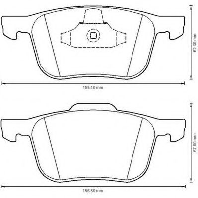 Set placute frana,frana disc MAZDA 3 Limuzina (BK) (1999 - 2009) JURID 573209JC piesa NOUA