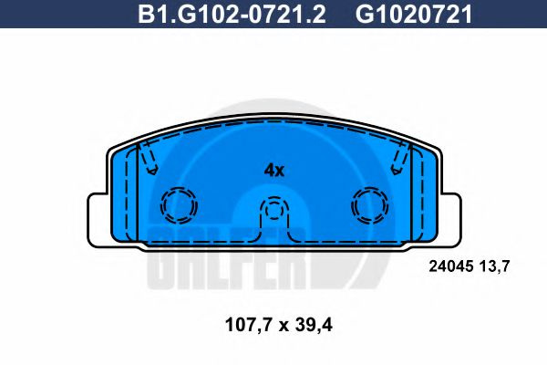 Set placute frana,frana disc MAZDA 6 Combi (GH) (2008 - 2016) GALFER B1.G102-0721.2 piesa NOUA