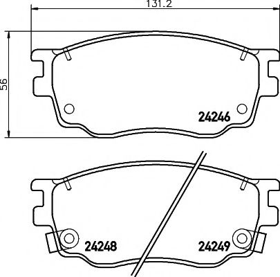 Set placute frana,frana disc MAZDA 6 (GG) (2002 - 2008) TEXTAR 2424601 piesa NOUA