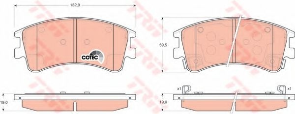 Set placute frana,frana disc MAZDA 6 Hatchback (GG) (2002 - 2008) TRW GDB3310 piesa NOUA